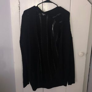 Black knit cardigan